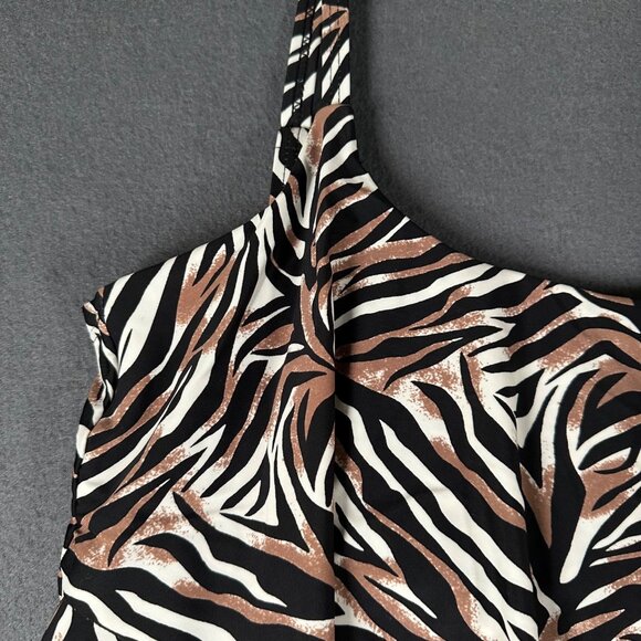 Byron Blue Australia Womens 12 US 1 Piece Scoop Neck Tankini Swim Suit - Picture 5 of 11